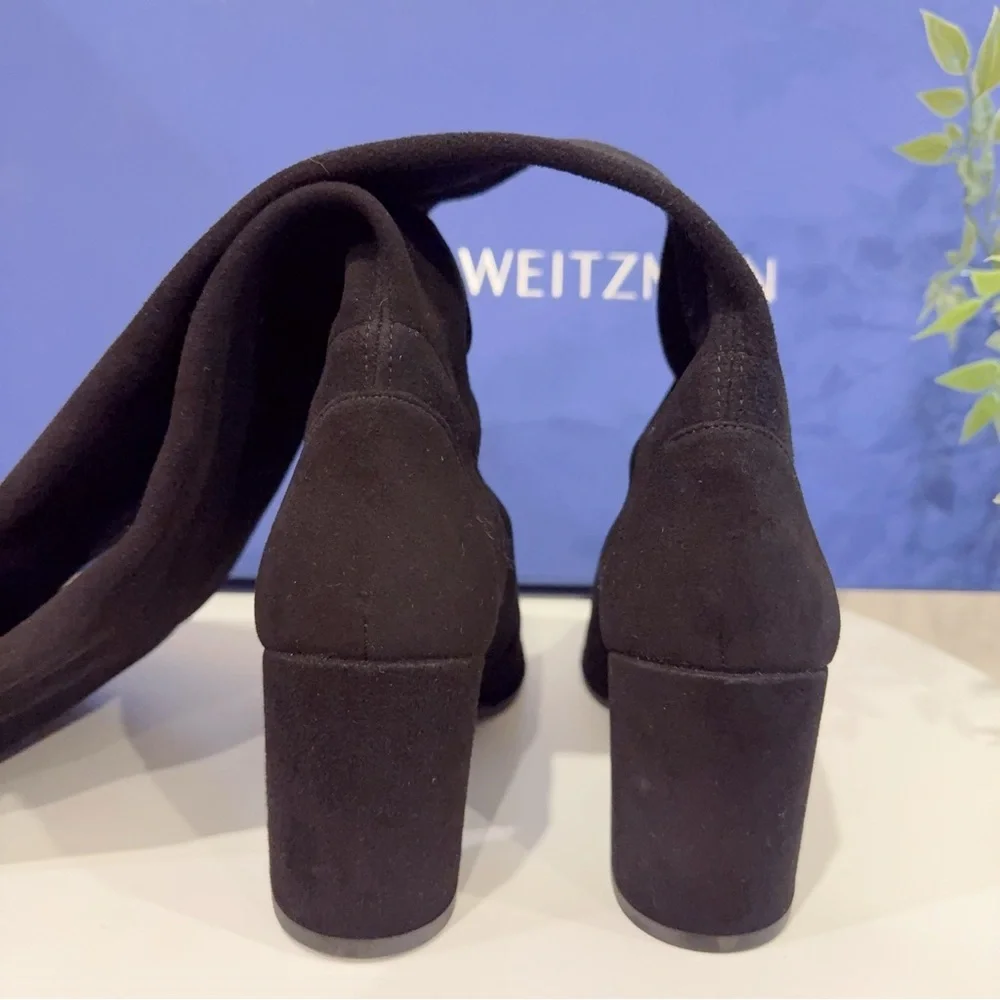Stuart Weitzman Landmark Over-the-Knee Black Suede Boots Size 36.5/6 NIB